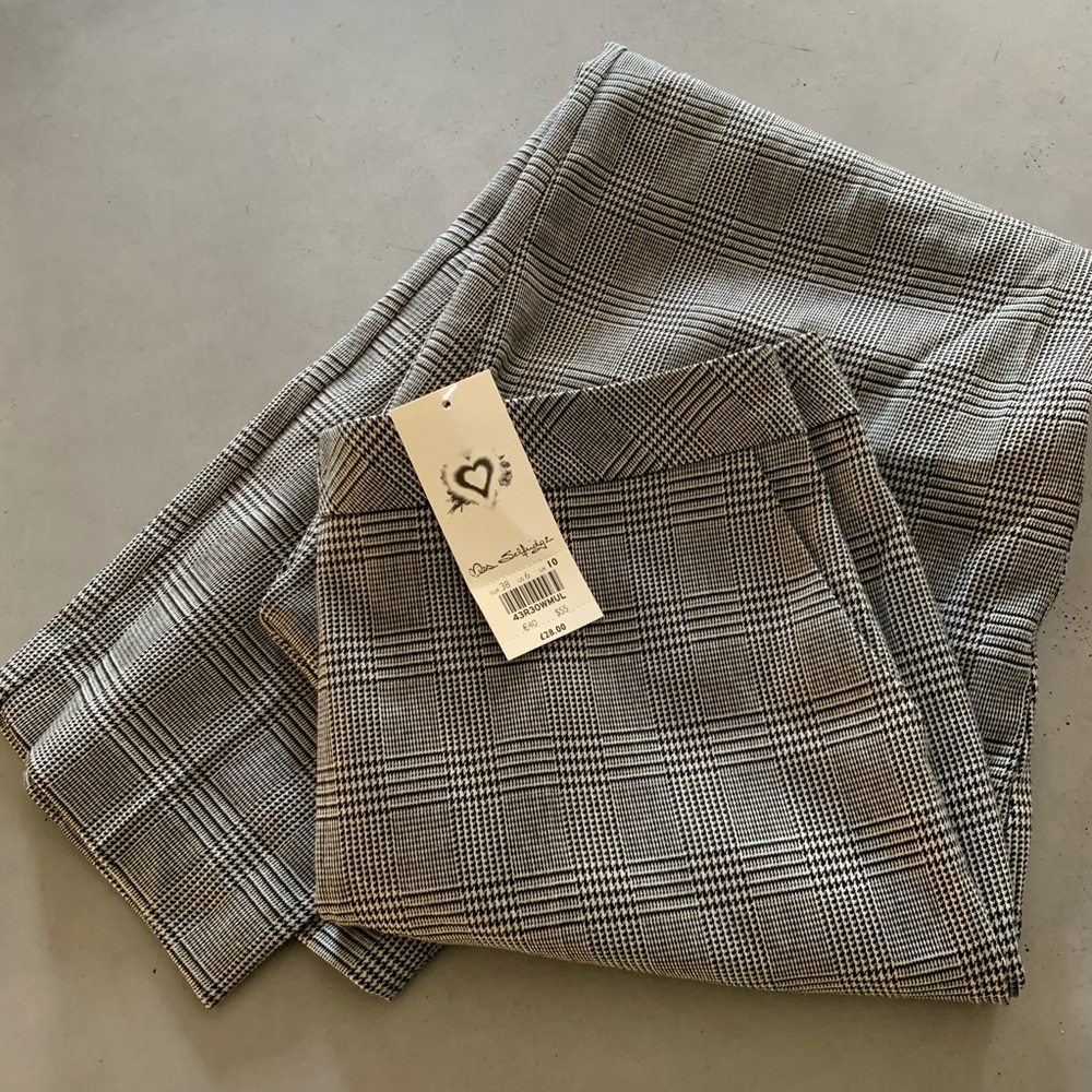 Miss Selfridge | High-waisted plaid trousers (6)